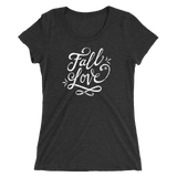 Fall in love - Printed Triblend T-Shirt for Women